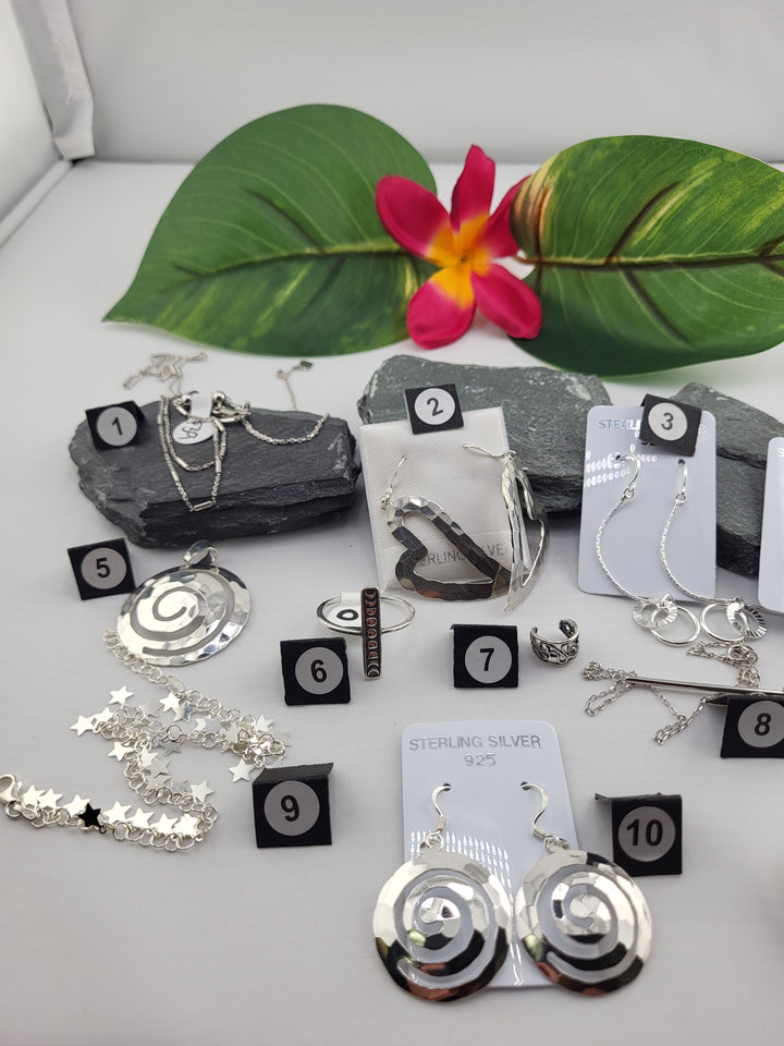 RESERVED FOR: Marivel Alcala -  2/13/2025 Show - 9 Sterling Silver Items