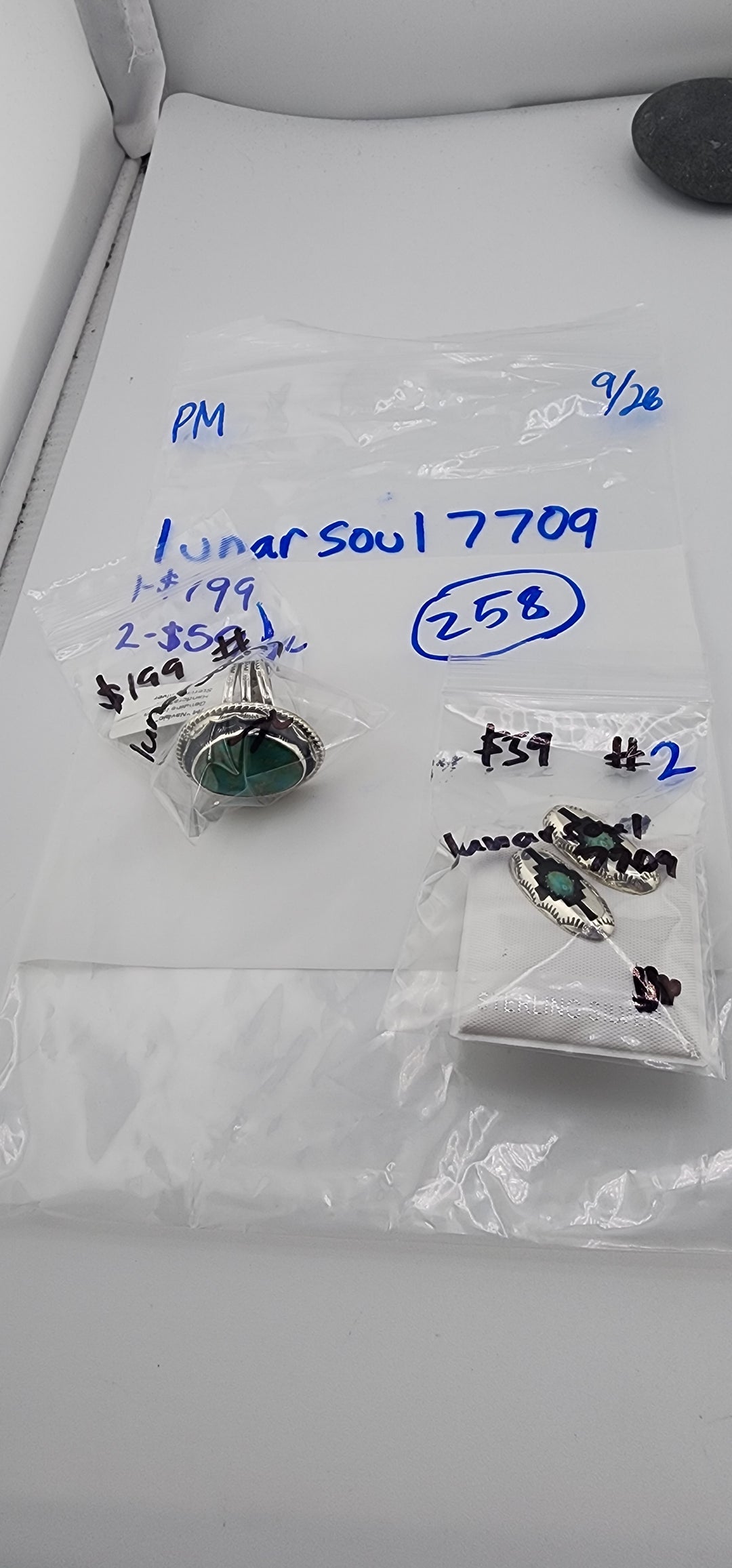 PM SHOW 48HR - RESERVED FOR: lunarsoul7709 - 9/26/2025 FL tiktok Live Show - 2 Sterling Silver Items