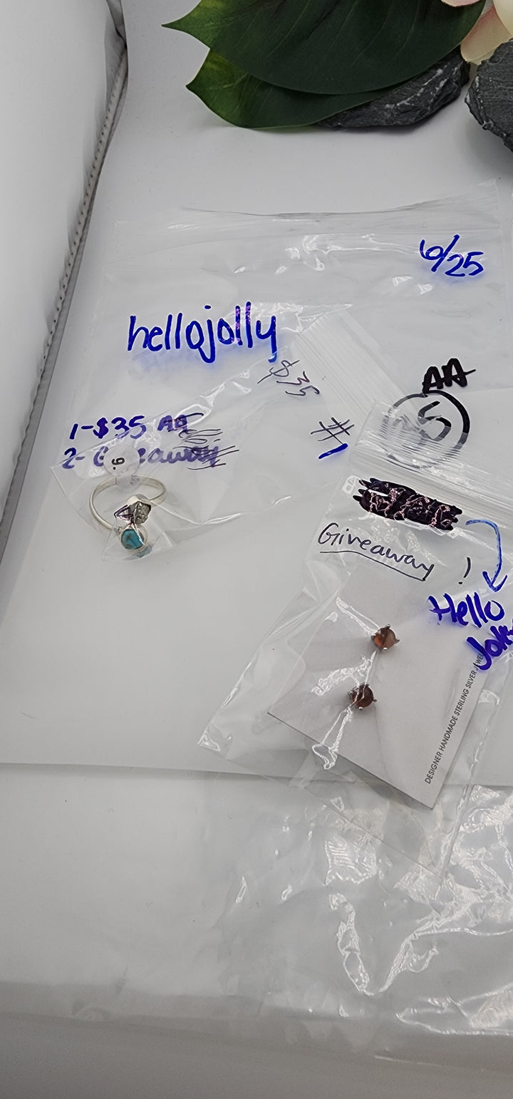 RESERVED FOR: hellojolly - 6/25/2025 tiktok Reservation Live Show - 2 Sterling Silver Items