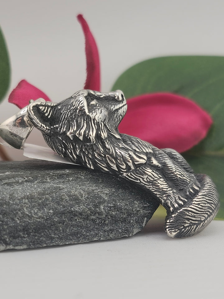 Designer SOMS 925 Sterling Silver Wolf Cub Pendant