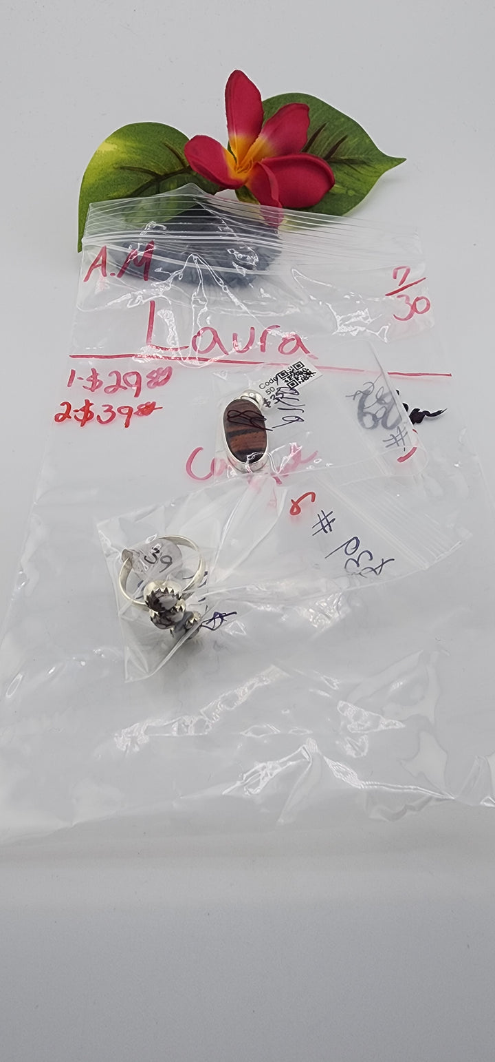 AM SHOW 48HR - RESERVED FOR: Laura - 7/30/2025 FL tiktok Live Show - 2 Sterling Silver Items
