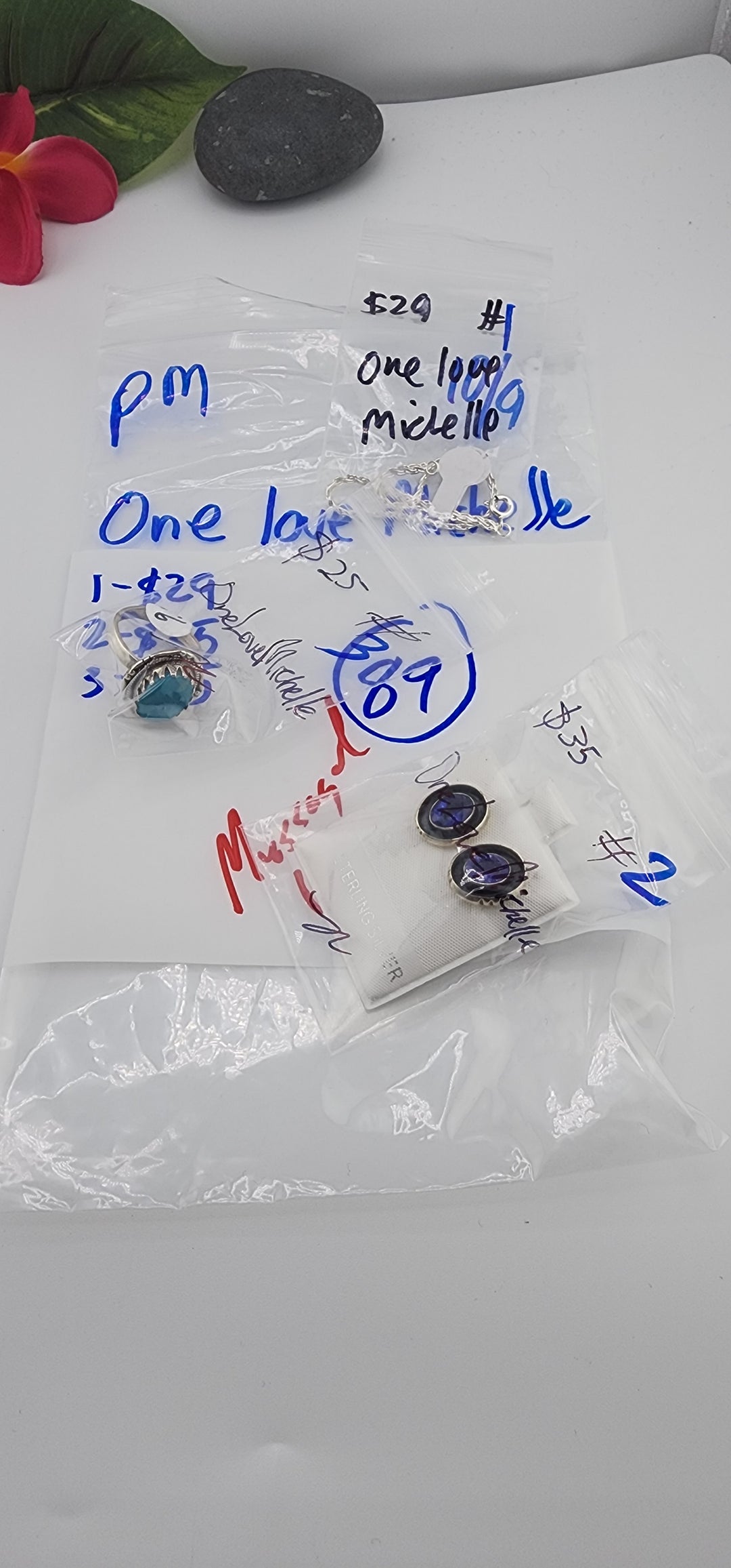 PM SHOW 48HR - RESERVED FOR: OneLoveMichelle - 10/9/2025 FL tiktok Live Show - 3 Sterling Silver Items