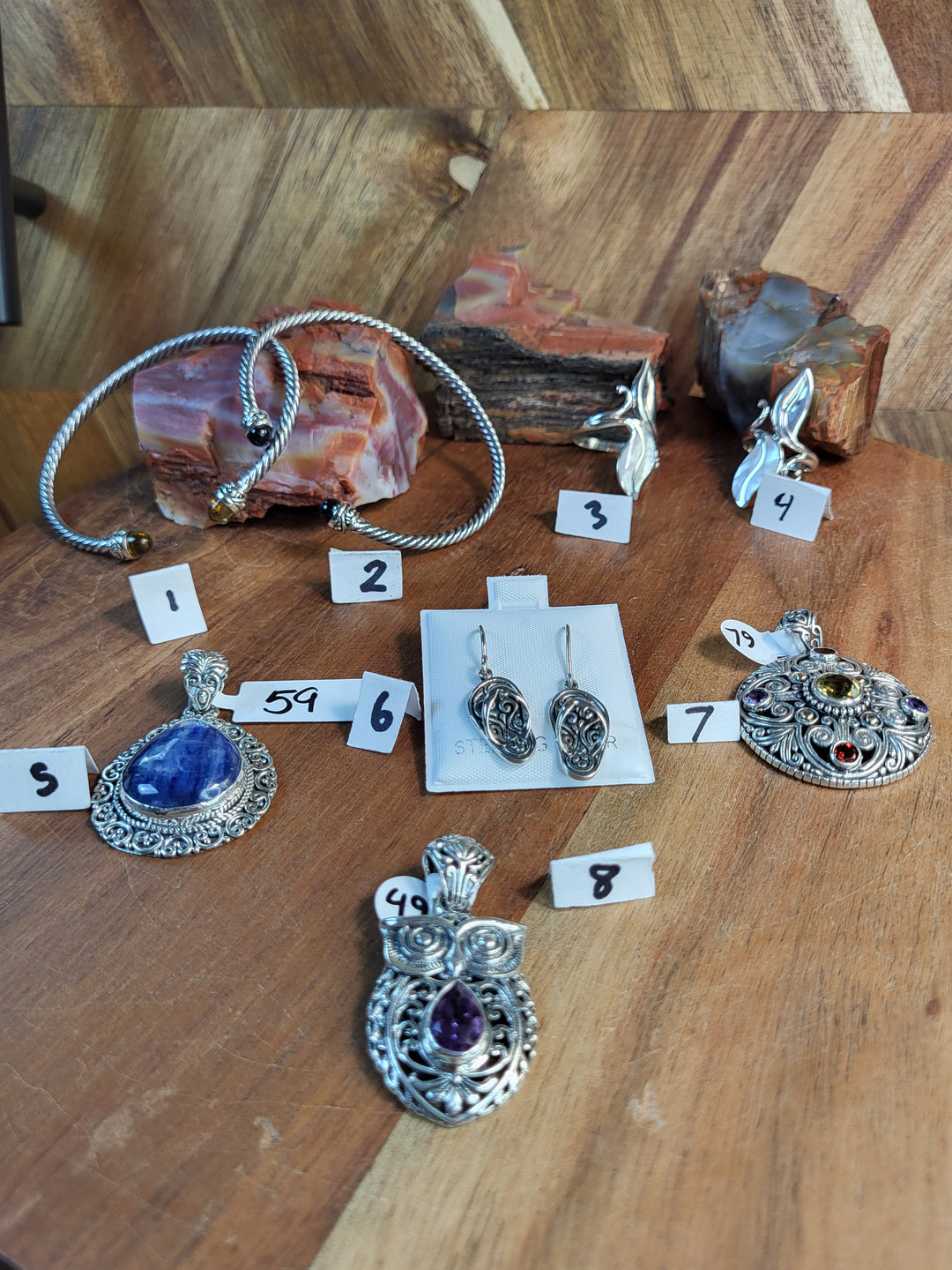 RESERVED FOR: TINA LOUISE- 7/19/24-8 Sterling Silver Items