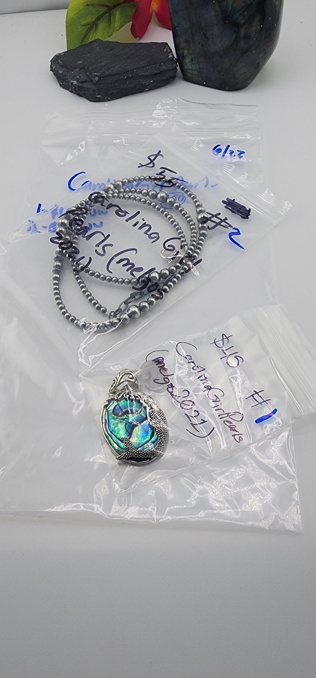 RESERVED FOR:  CarolinaGirlPearls- 6/22/2025 tiktok Reservation Live Show -2 Sterling Silver Items