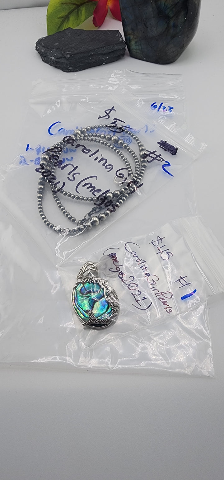 RESERVED FOR:  CarolinaGirlPearls- 6/22/2025 tiktok Reservation Live Show -2 Sterling Silver Items