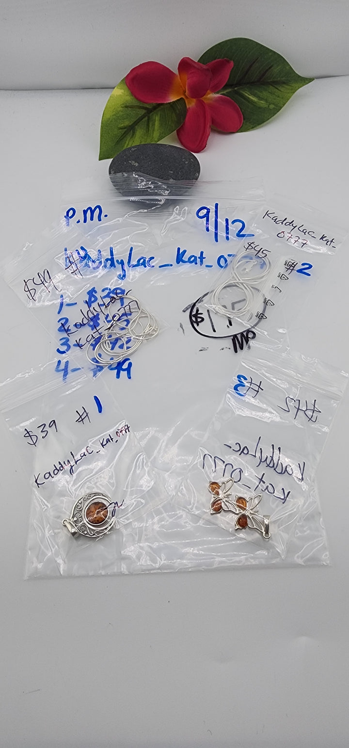 PM SHOW 48HR - RESERVED FOR: Kaddylac_kat_0777  - 9/12/2025 FL tiktok Live Show - 4 Sterling Silver Items
