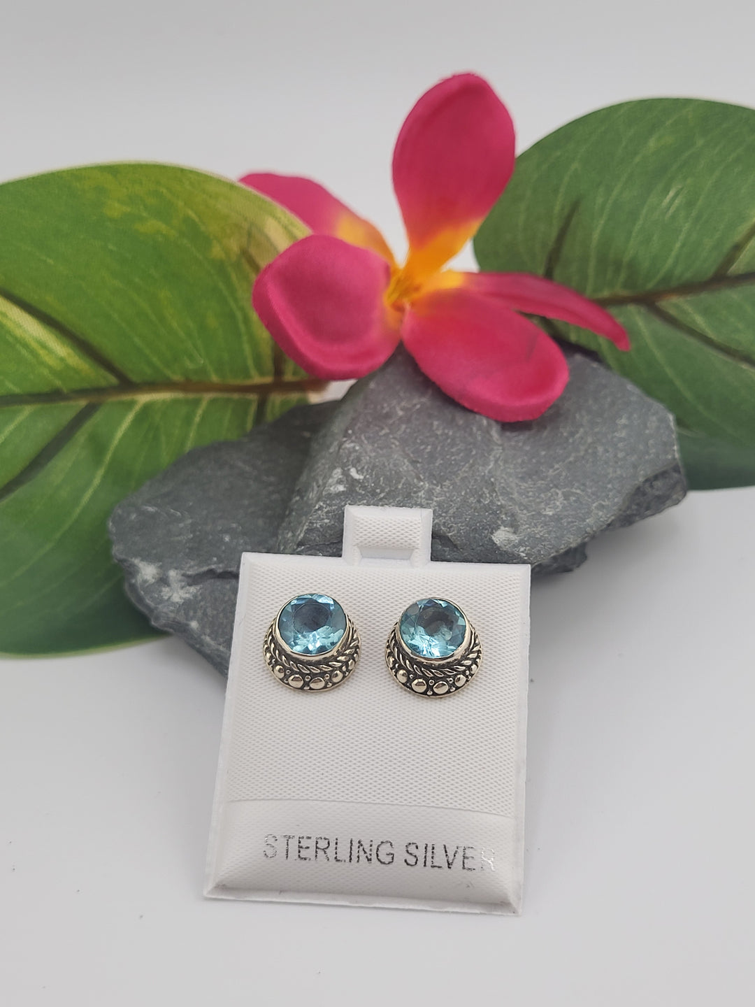 Blue CZ Earrings