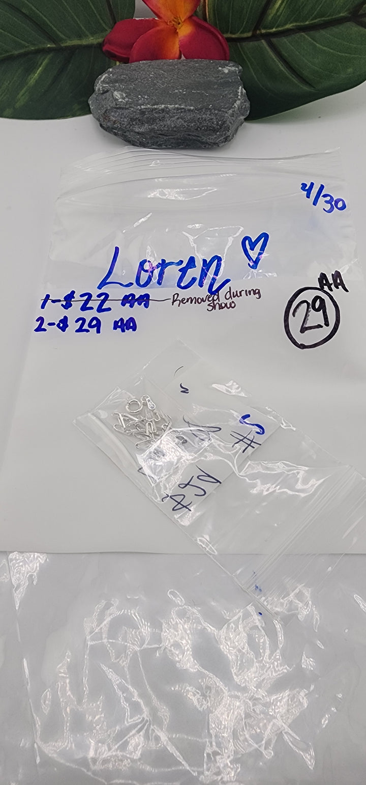 RESERVED FOR: Loren💚 - 4/30/2025 tiktok Live Show - 1 Sterling Silver Items