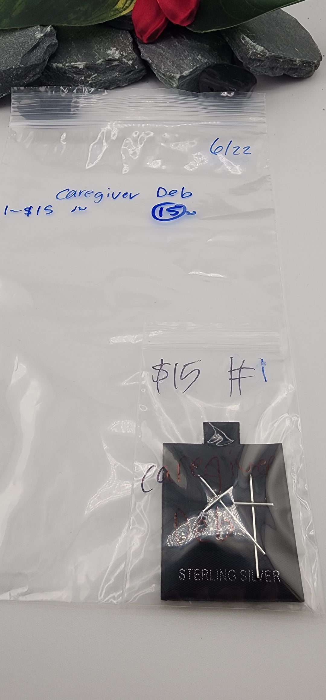 RESERVED FOR:  caregiver Deb- 6/22/2025 tiktok Reservation Live Show -1 Sterling Silver Items