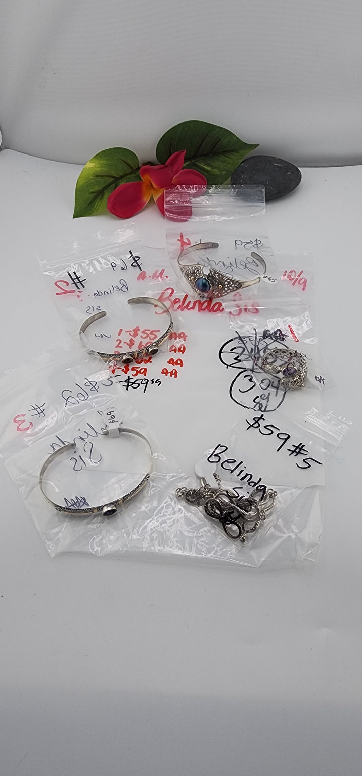 AM SHOW 48HR RESERVED FOR: Belinda Sis   - 10/9/2025 FL tiktok Live Show -  5 Sterling Silver Items