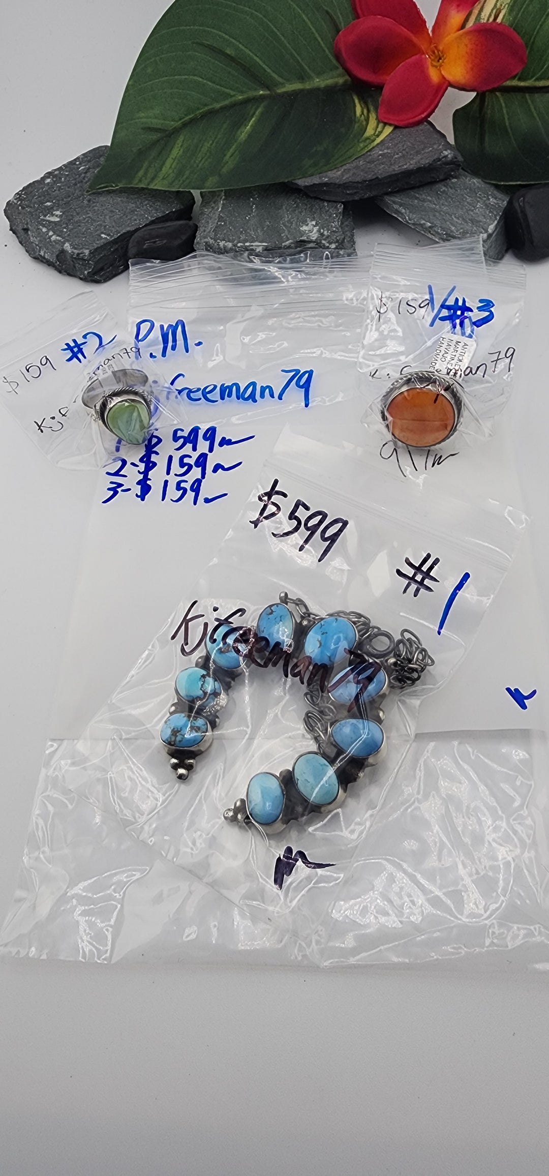 Custom sterling silver items - PM SHOW RESERVED FOR: kjfreeman79 - 1/10/2026 tiktok Live Show - 3 Sterling Silver Items
