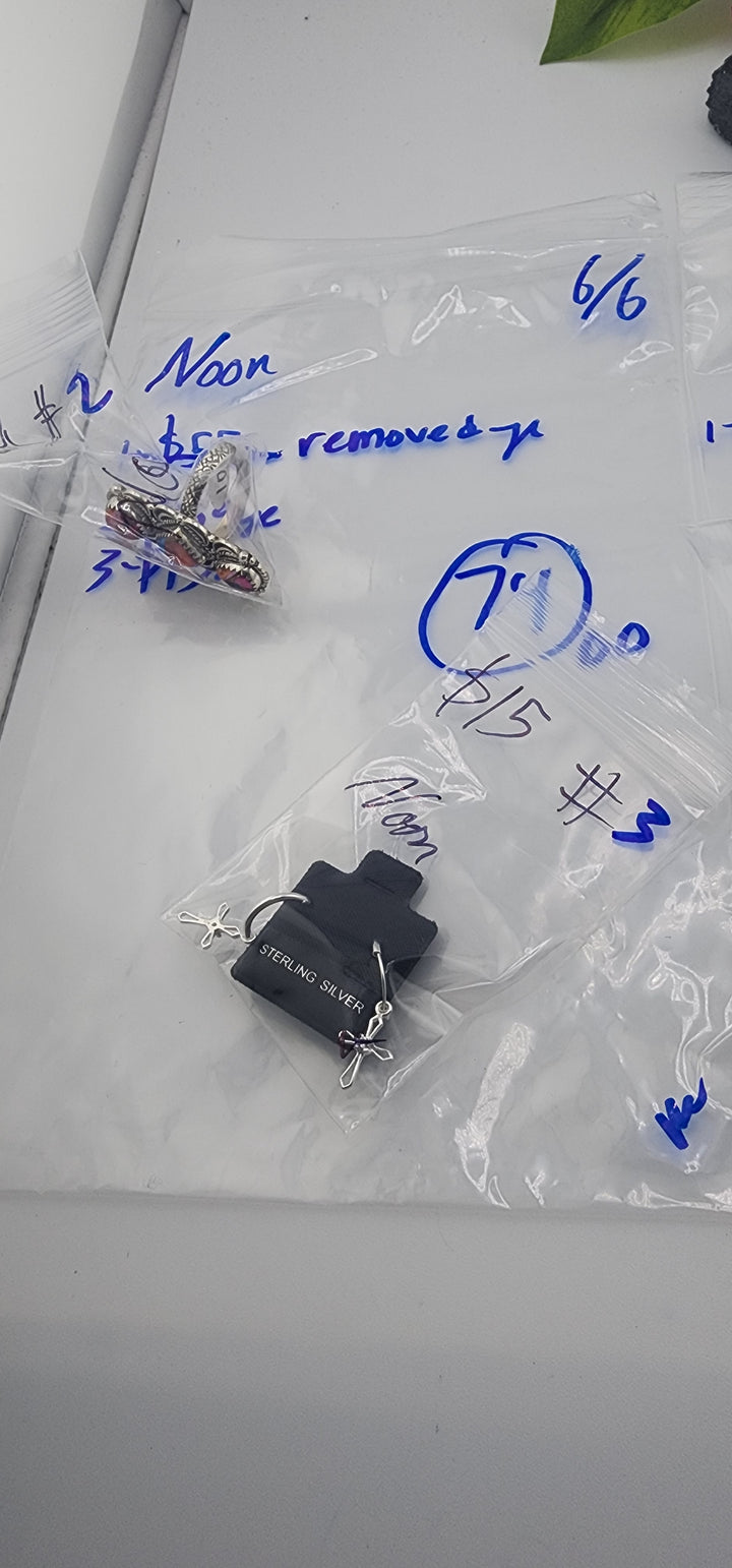 RESERVED FOR: Noon - 6/6/2025 tiktok Reservation Live Show - 2 Sterling Silver Items
