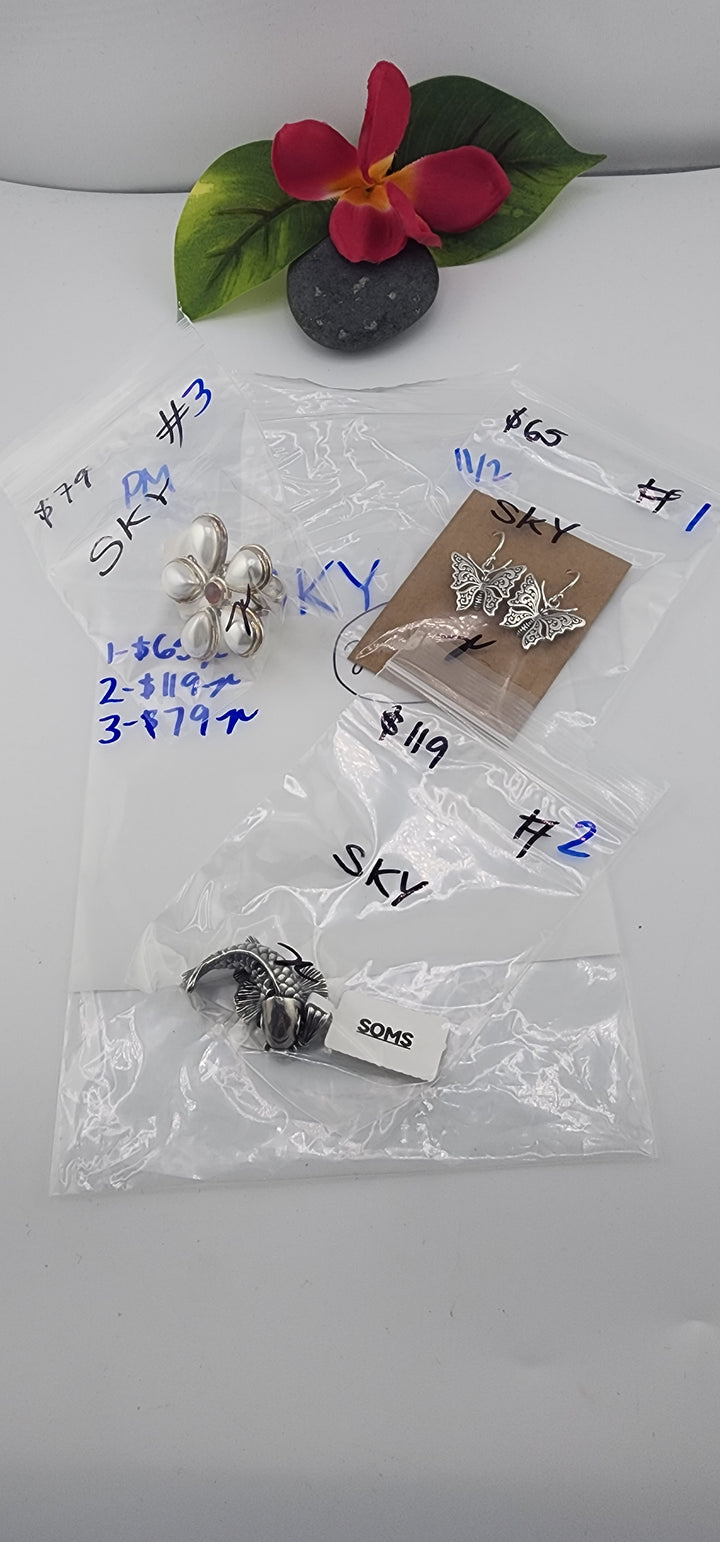 PM SHOW 48HR - RESERVED FOR: SKY - 11/2/2025 tiktok Live Show - 3 Sterling Silver Items