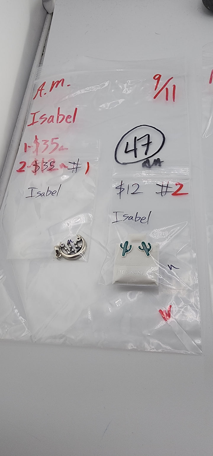 AM SHOW 48HR - RESERVED FOR: Isabel - 9/11/2025 FL tiktok Live Show - 2 Sterling Silver Items
