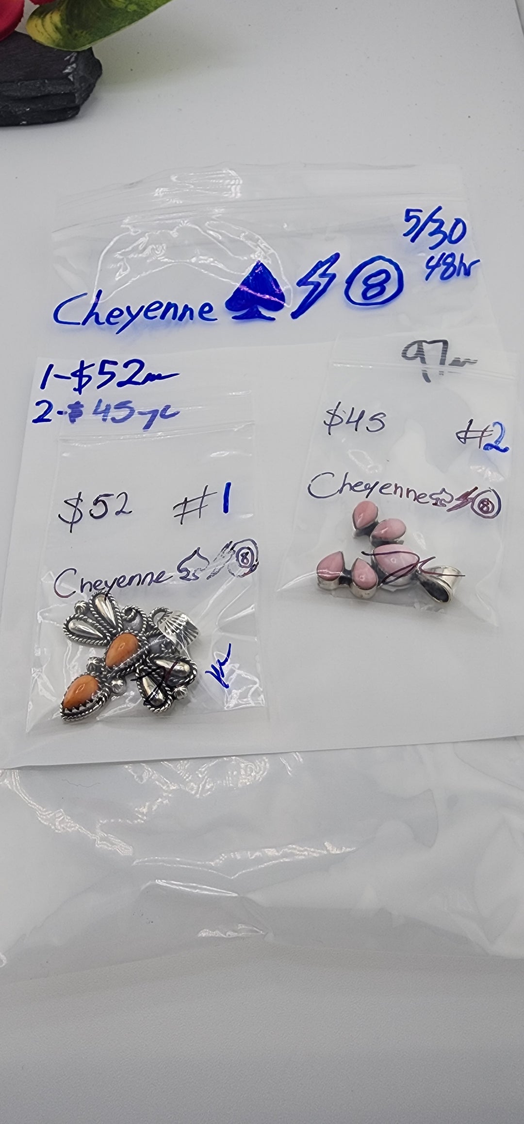 RESERVED FOR: Cheyenne♠️⚡🎱 - 5/30/2025 tiktok Live Show - 2 Sterling Silver Items