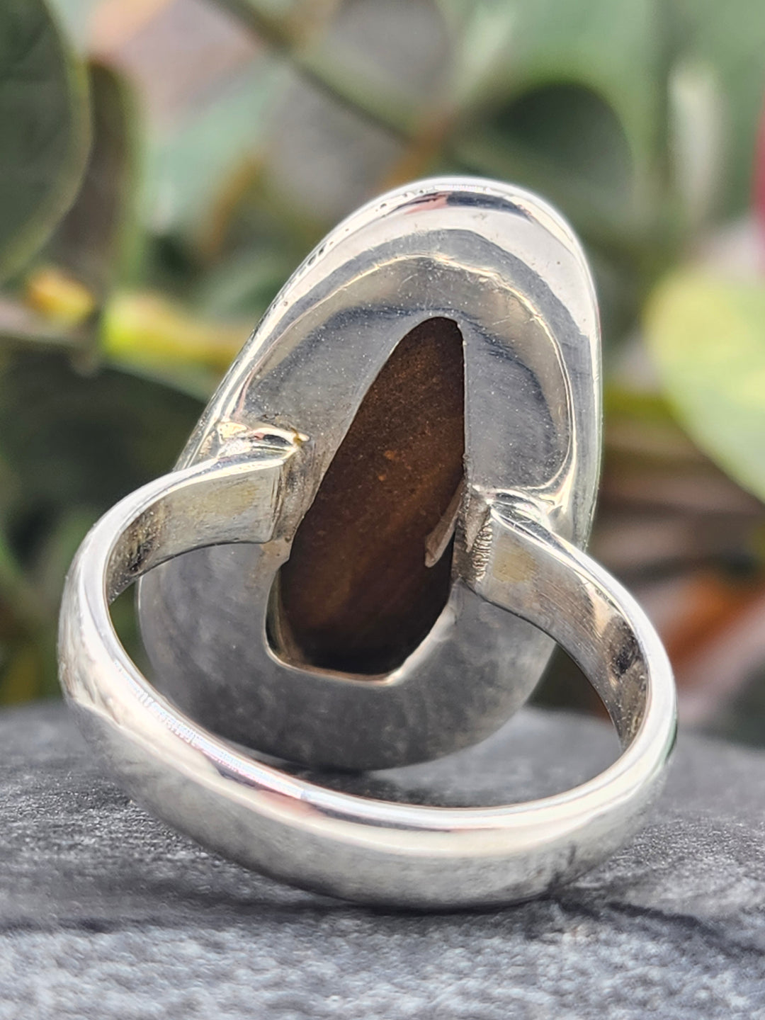 Austrailian Opal Doublet and 925 Sterling Silver Ring - Size 7.5