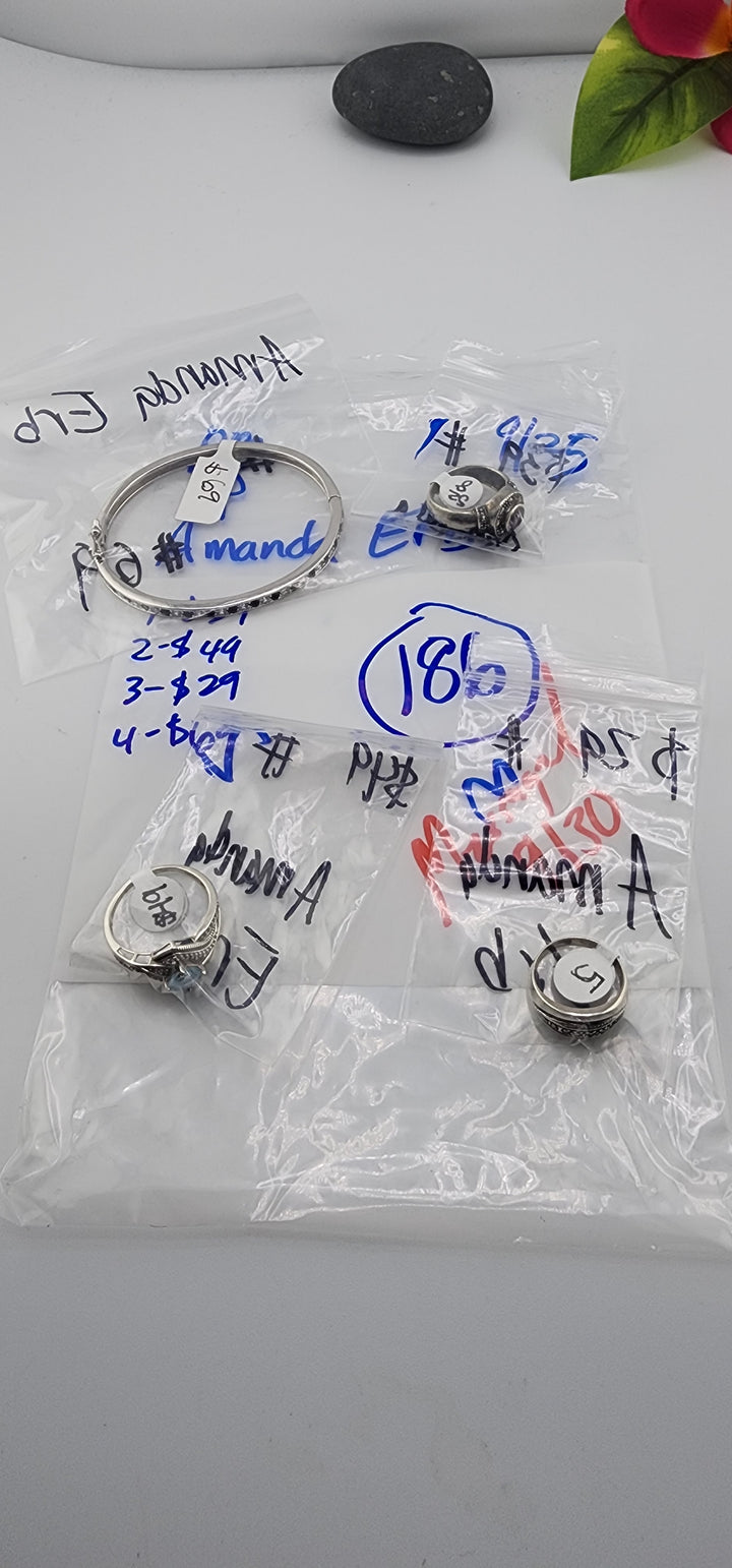 PM SHOW 48HR - RESERVED FOR: Amanda Erb - 9/25/2025 FL tiktok Live Show - 4 Sterling Silver Items