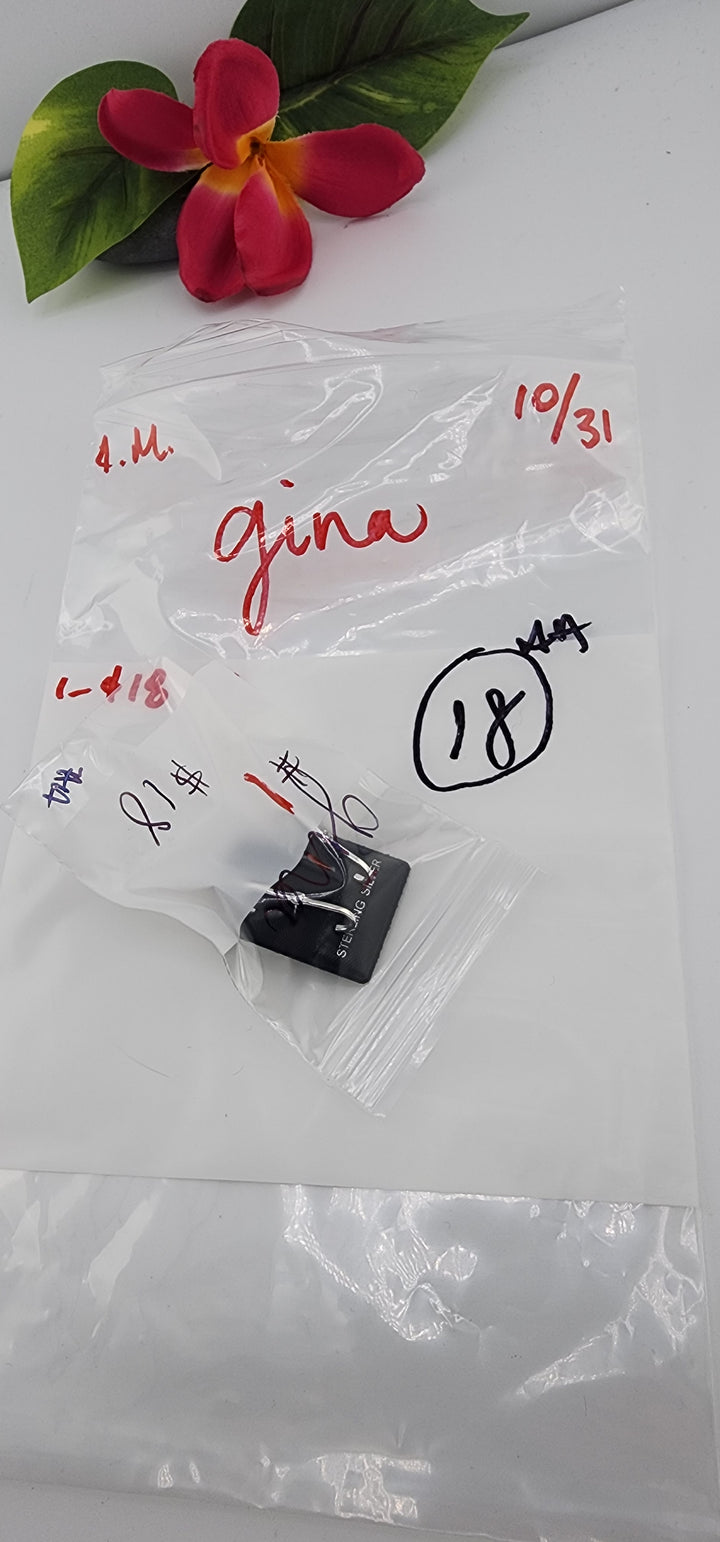 AM SHOW 48HR RESERVED FOR: gina  - 10/31/2025 FL tiktok Live Show - 1  Sterling Silver Items