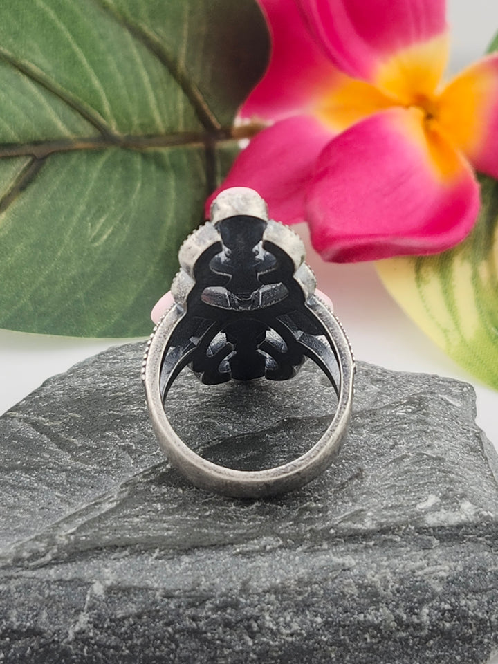 Queen Conch Shell and 925 Sterling Silver Ring - Size 9