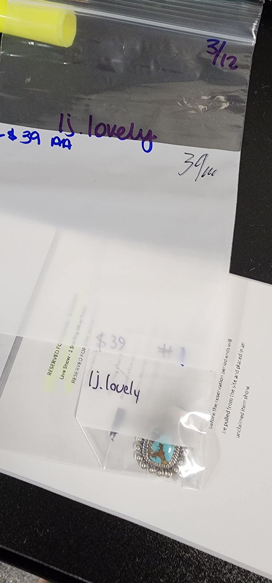 RESERVED FOR: lj.lovely - 3/12/2025 Live Show - 1 Sterling Silver Items