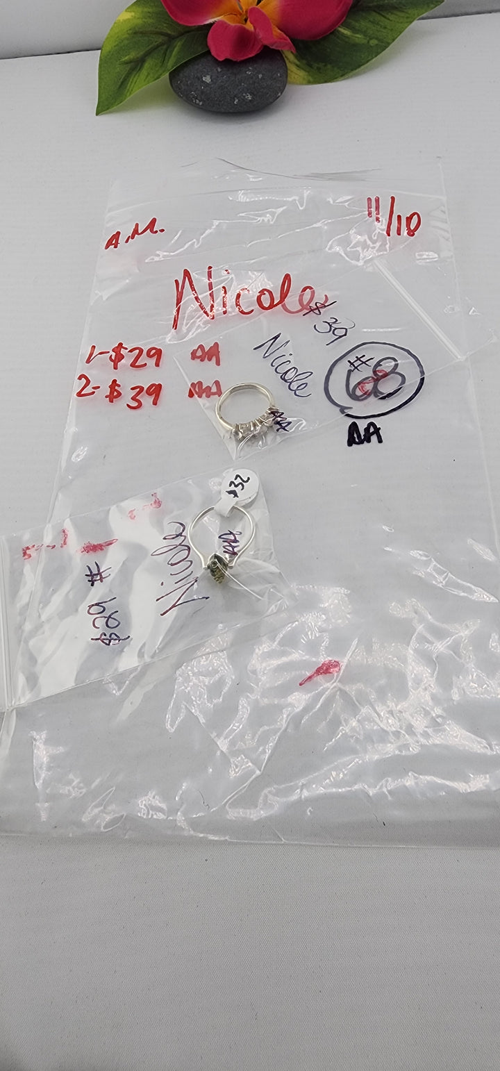 AM SHOW 48HR RESERVED FOR: Nicole - 11/10/2025 FL tiktok Live Show - 2 Sterling Silver Items