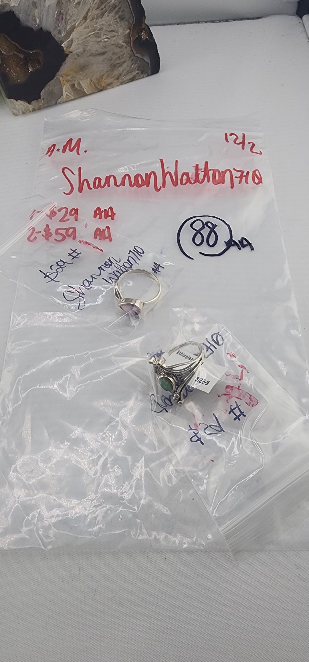 AM SHOW 48HR RESERVED FOR: Shannon Walton710 - 12/2/2025 FL tiktok Live Show - 2 Sterling Silver Items