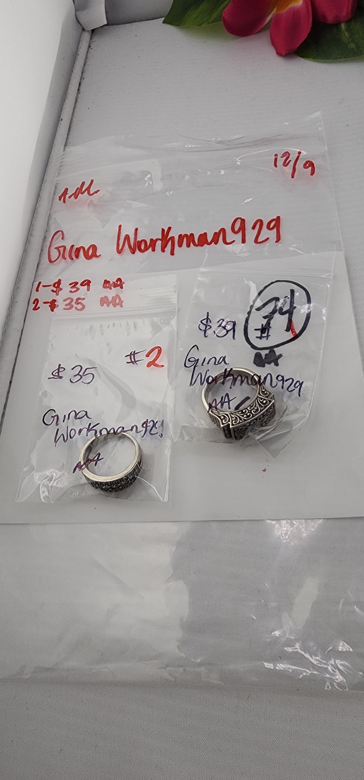 AM SHOW 48HR RESERVED FOR: Gina Workman929 - 12/9/2025 FL tiktok Live Show - 2 Sterling Silver Items