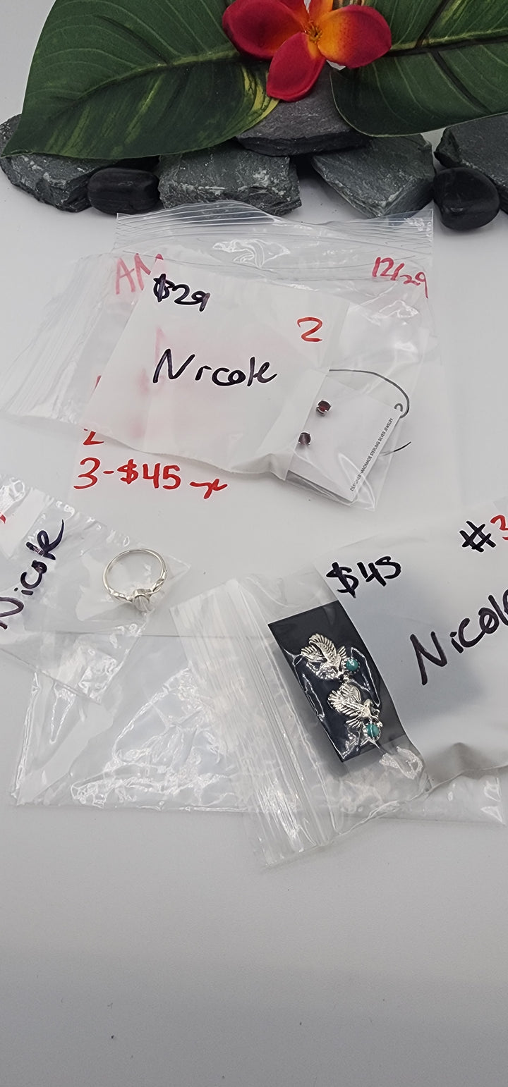 AM SHOW 48HR RESERVED FOR: Nicole - 12/29/2025 FL tiktok Live Show - 3 Sterling Silver Items