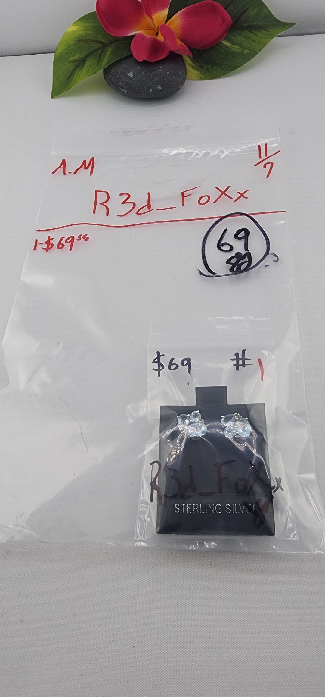 AM SHOW 48HR RESERVED FOR: R3d_FoXx - 11/7/2025 FL tiktok Live Show - 1 Sterling Silver Items