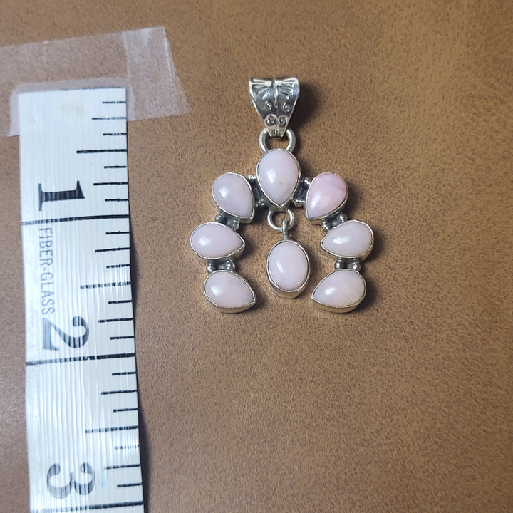 Natural Pink Opal 925 Sterling Silver Pendant