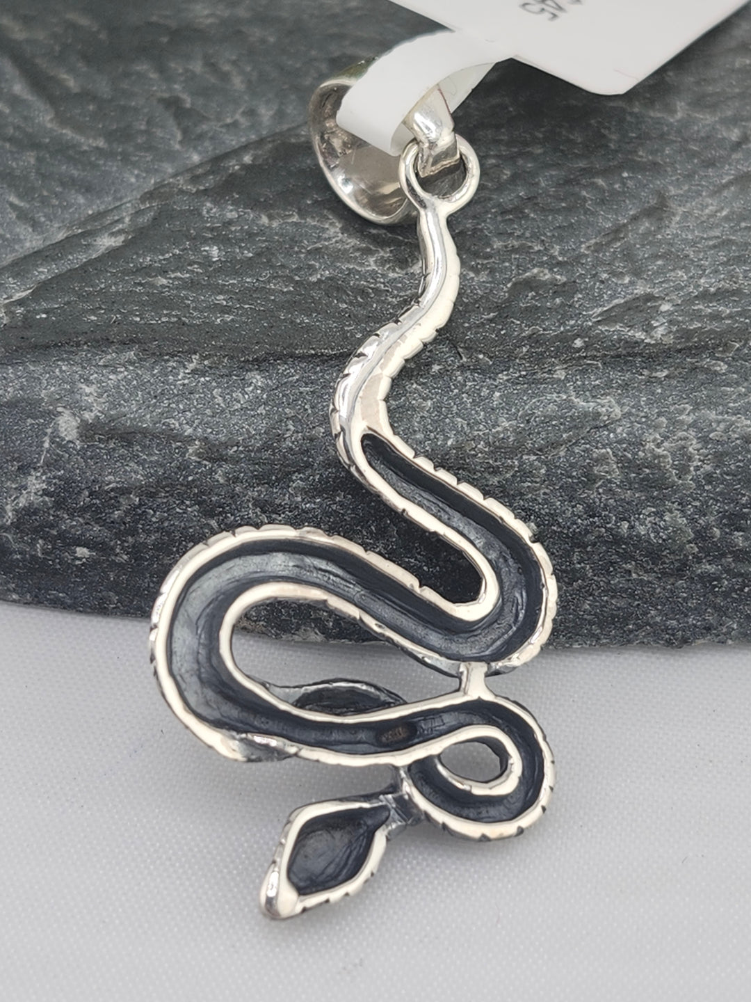 Designer SOMS 925 Sterling Silver Snake Pendant
