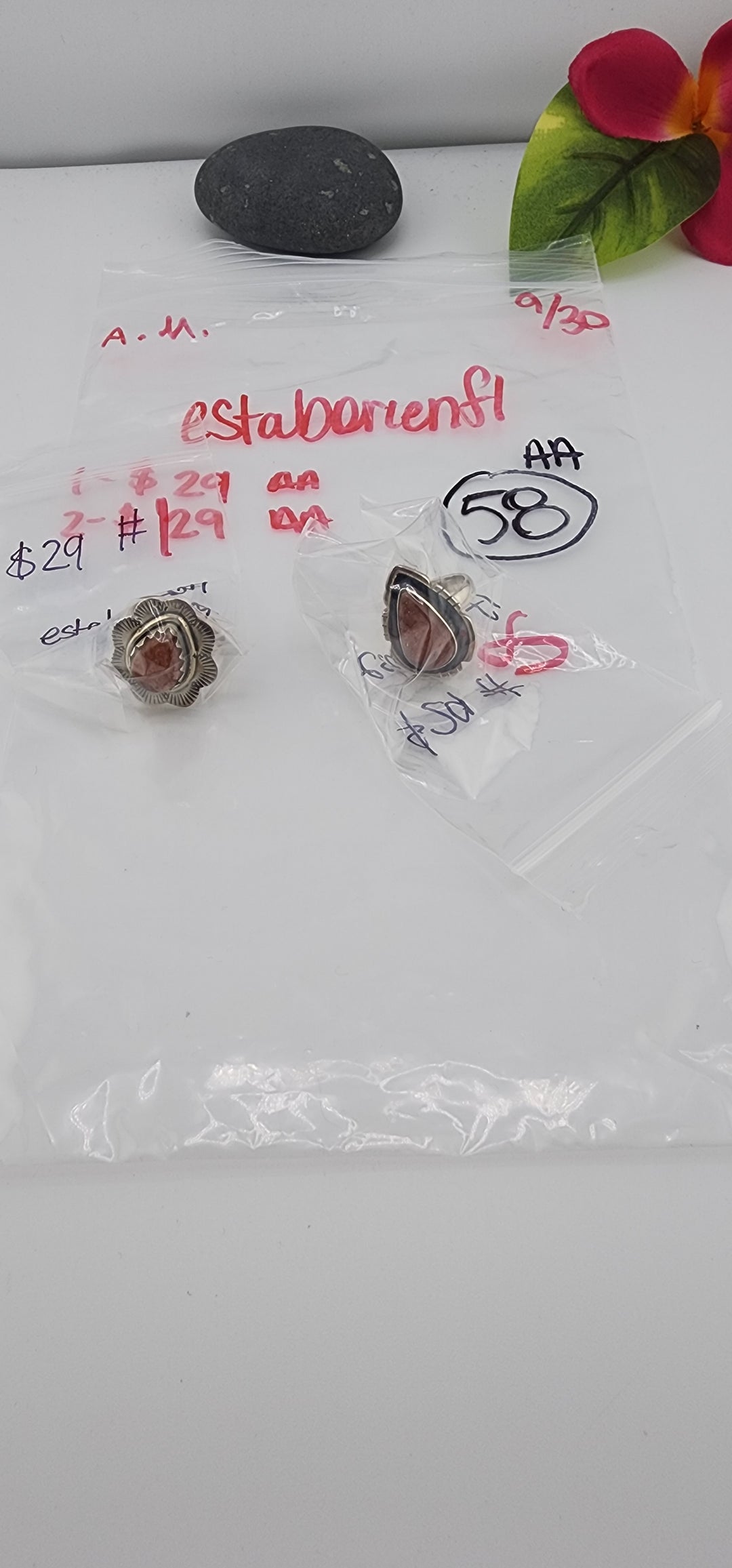AM SHOW 48HR RESERVED FOR: estaborienfl - 9/30/2025 FL tiktok Live Show -  2 Sterling Silver Items