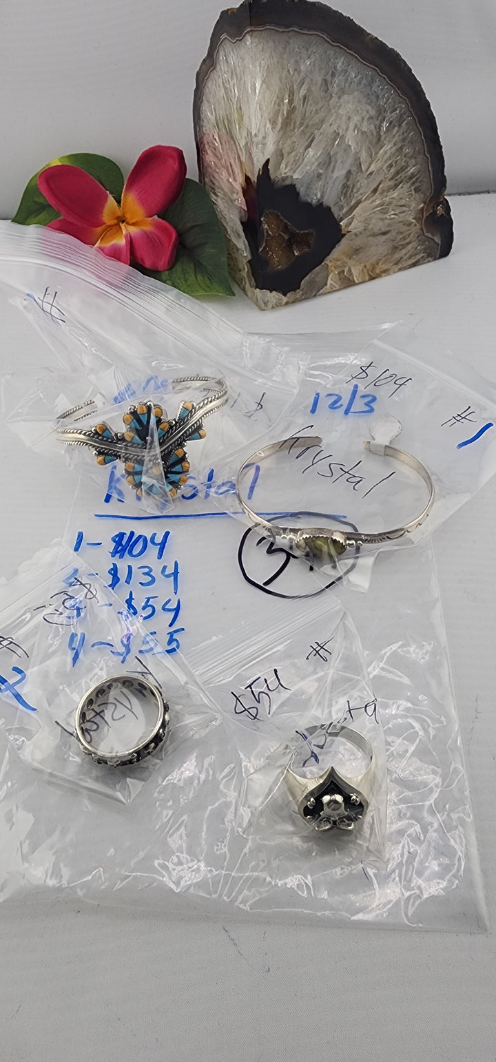 PM SHOW 48HR - RESERVED FOR: Krystal - 12/3/2025 tiktok Live Show - 4 Sterling Silver Items