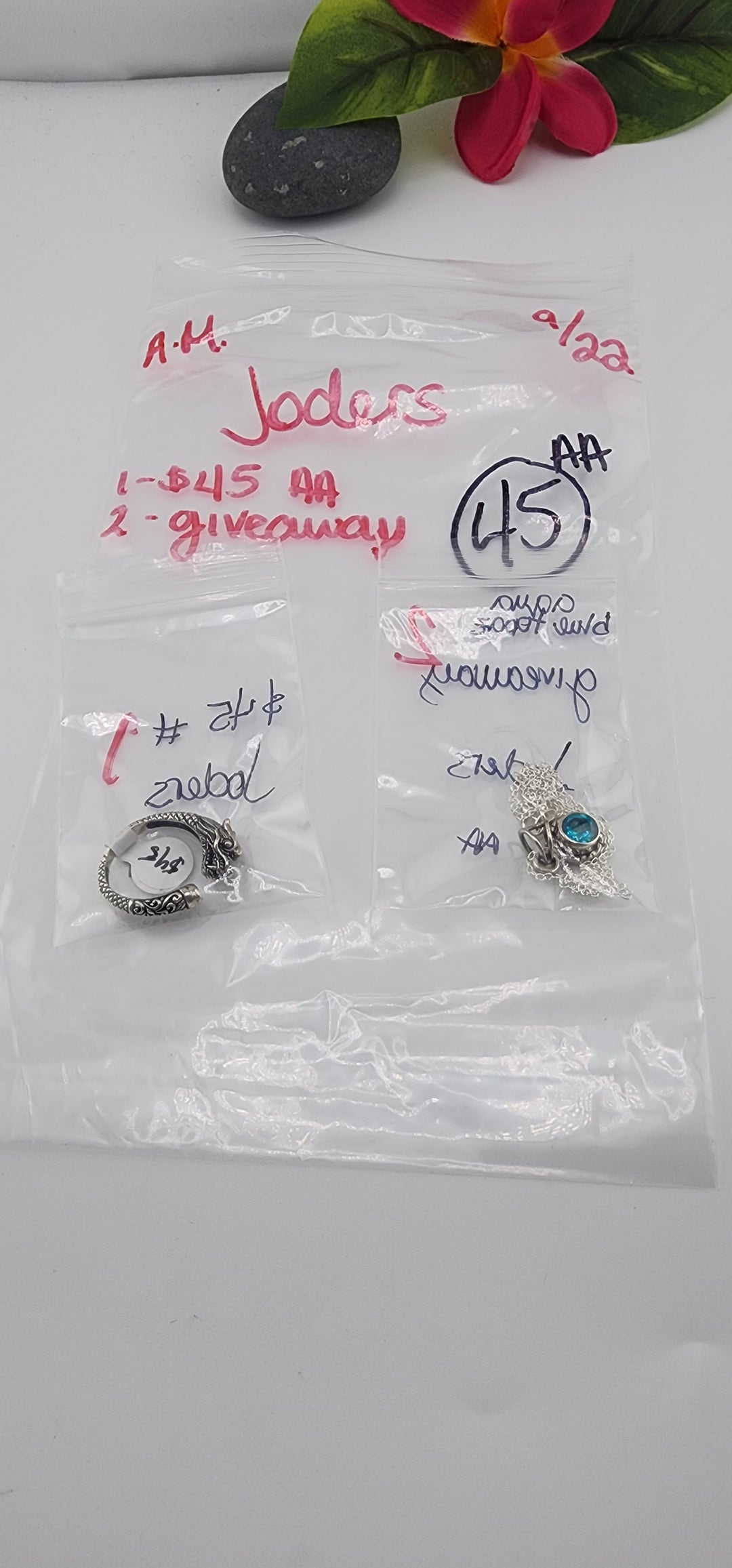 AM SHOW 48HR - RESERVED FOR: Joders - 9/22/2025 FL tiktok Live Show - 2 Sterling Silver Items