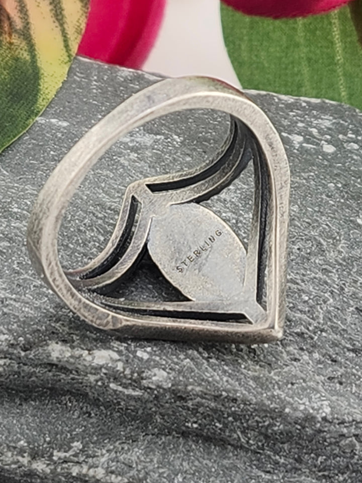 Oxidized Marquee Bumblebee Jasper Ring Size 9.5