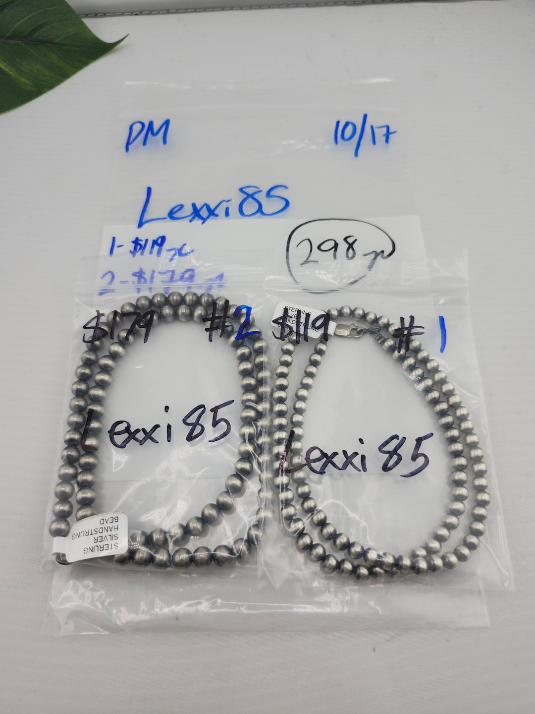 PM SHOW 48HR - RESERVED FOR: Lexxi85 - 10/17/2025 FL tiktok Live Show - 2 Sterling Silver Items