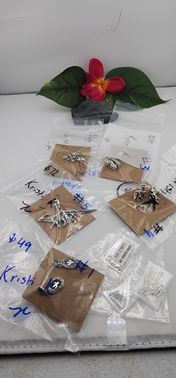 PM SHOW 48HR - RESERVED FOR: Kristi K - 7/18/2025 FL tiktok Live Show - 5 Sterling Silver Items