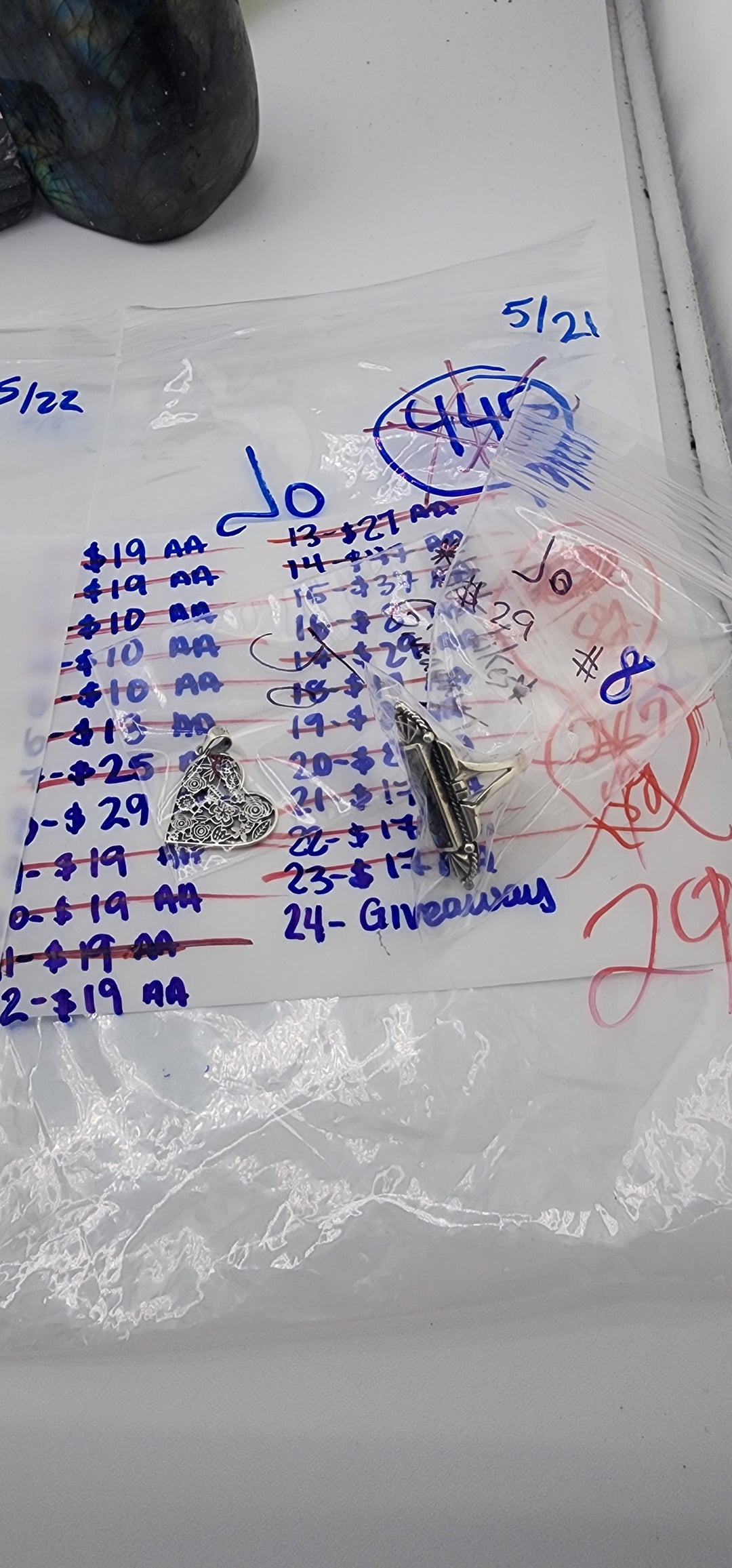 RESERVED FOR: Jo - 5/21/2025 tiktok Live Show - 2 Sterling Silver Items