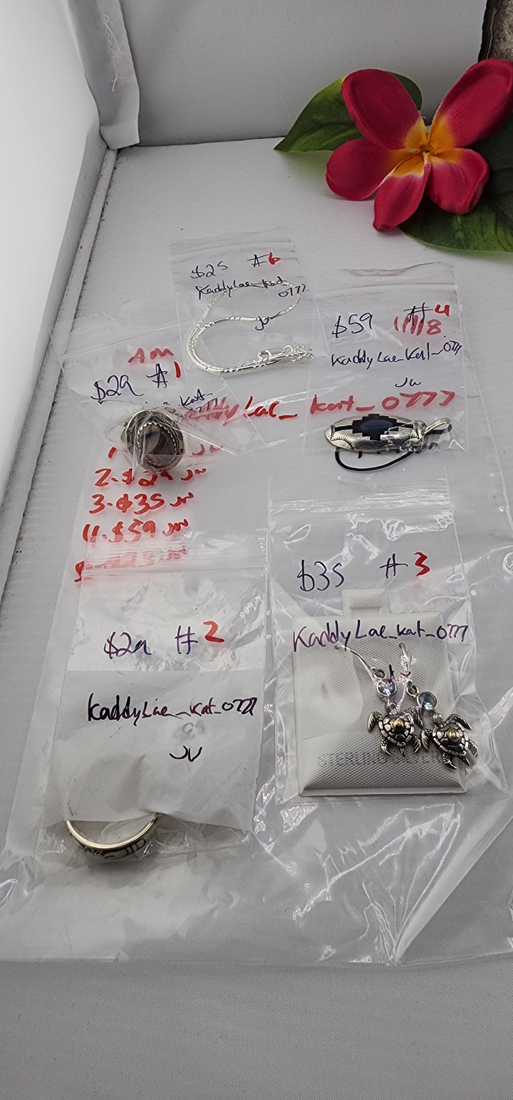 AM SHOW 48HR RESERVED FOR:  kaddyLac_kat_0777- 11/18/2025 FL tiktok Live Show - 5 Sterling Silver Items