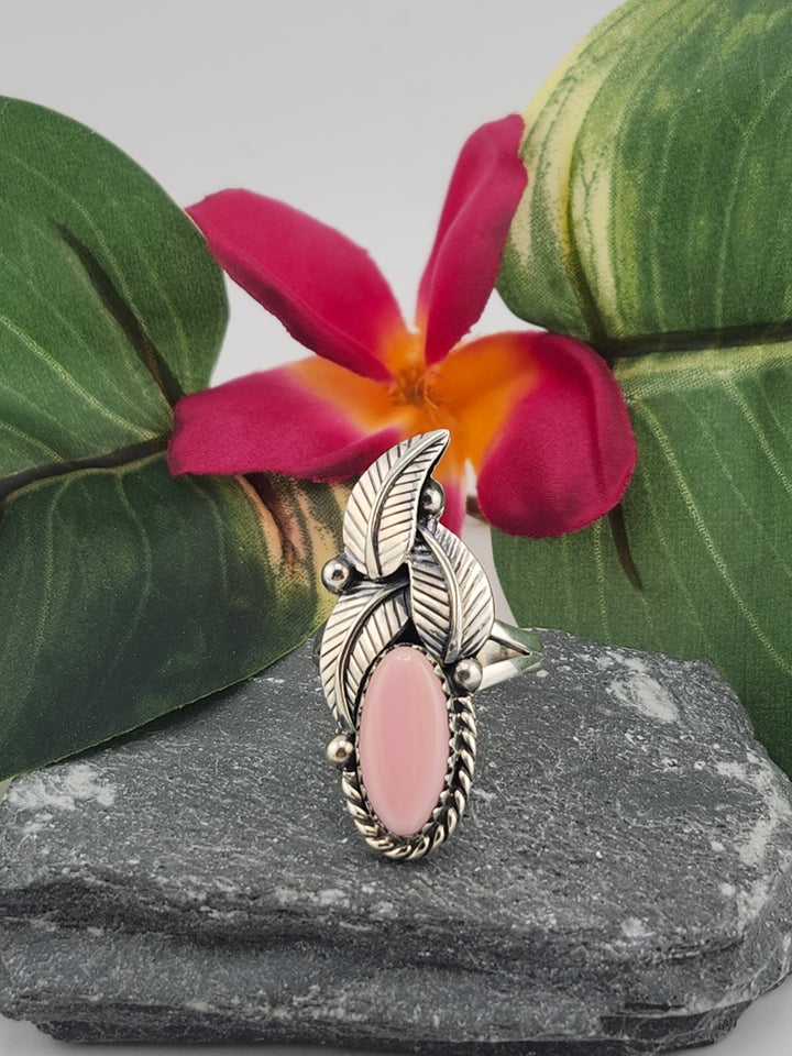 Queen Conch Feather Ring Size 9.5
