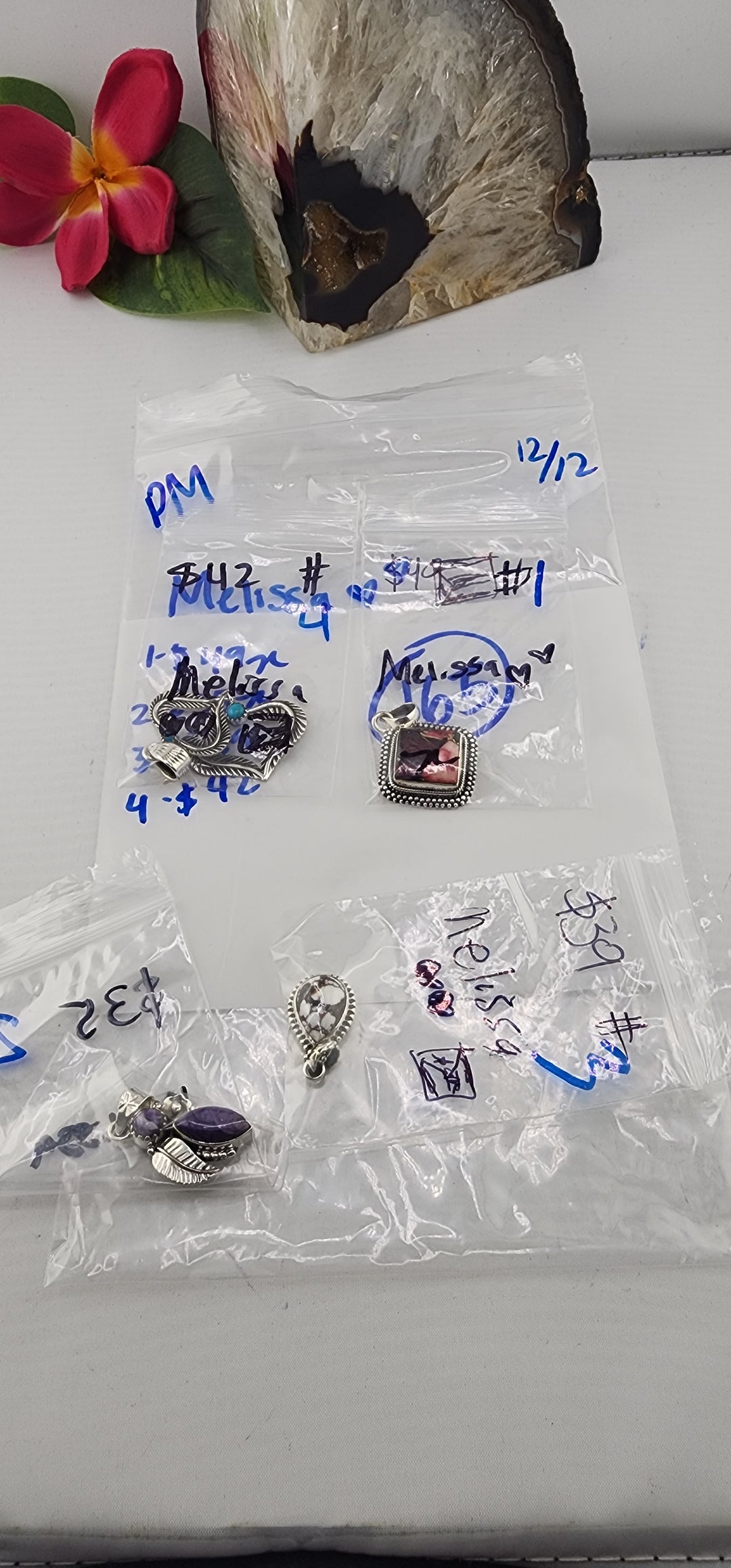 PM SHOW 48HR - RESERVED FOR: Melissa 💕🇵🇷 - 12/13/2025 tiktok Live Show - 4 Sterling Silver Items