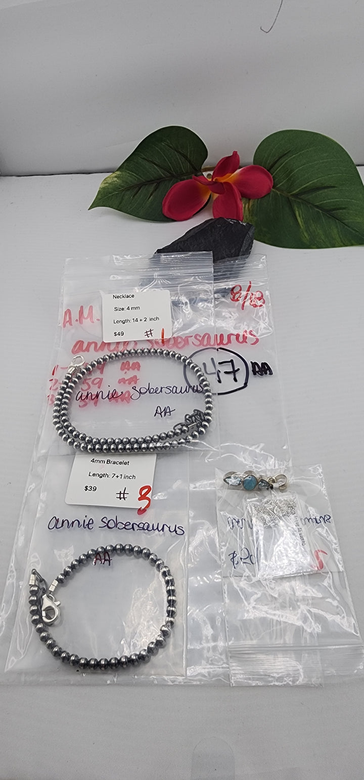AM SHOW 48HR - RESERVED FOR: annie sobersaurus - 8/18/2025 FL tiktok Live Show - 3 Sterling Silver Items