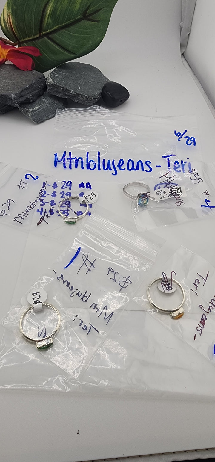 RESERVED FOR: Mtnblujeans-Teri - 6/29/2025 tiktok Reservation Live Show -4 Sterling Silver Items