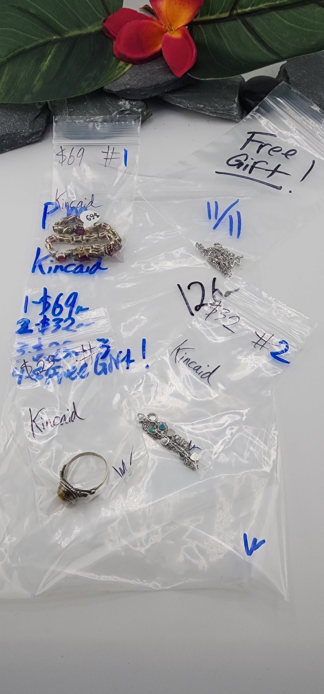 PM SHOW 48HR - RESERVED FOR: Kincaid - 11/11/2025 tiktok Live Show - 3 Sterling Silver Items