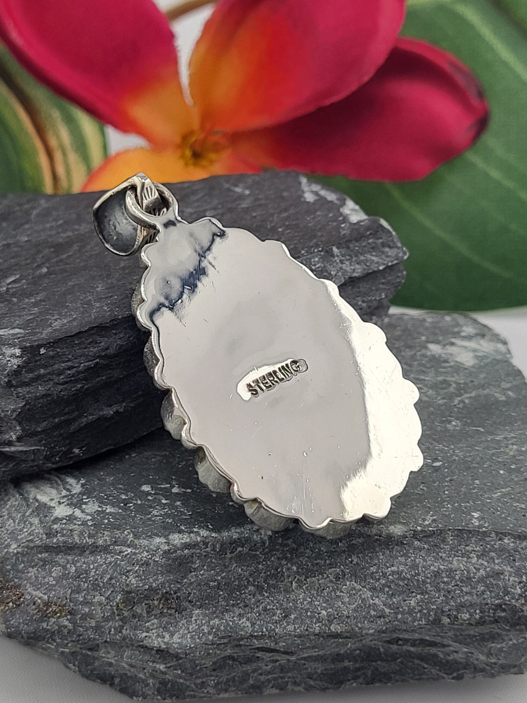 Queen Conch & Turquoise Pendant