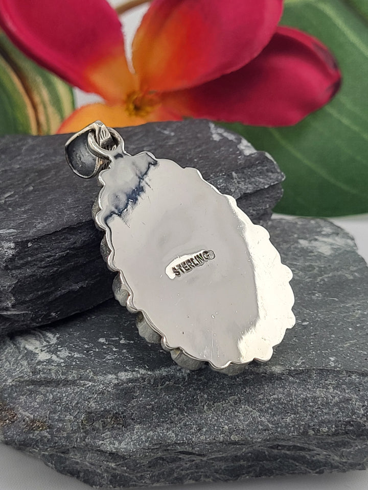 Queen Conch & Turquoise Pendant