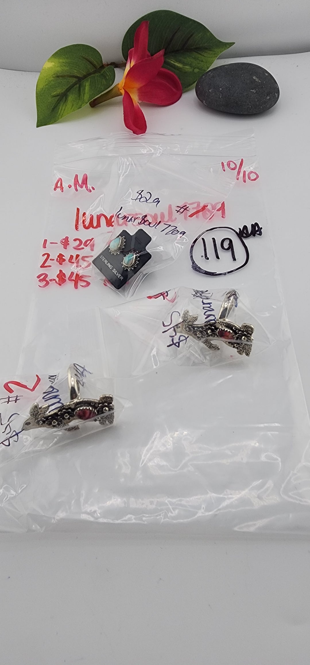 AM SHOW 48HR RESERVED FOR: lunarsoul7709  - 10/10/2025 FL tiktok Live Show -  3 Sterling Silver Items