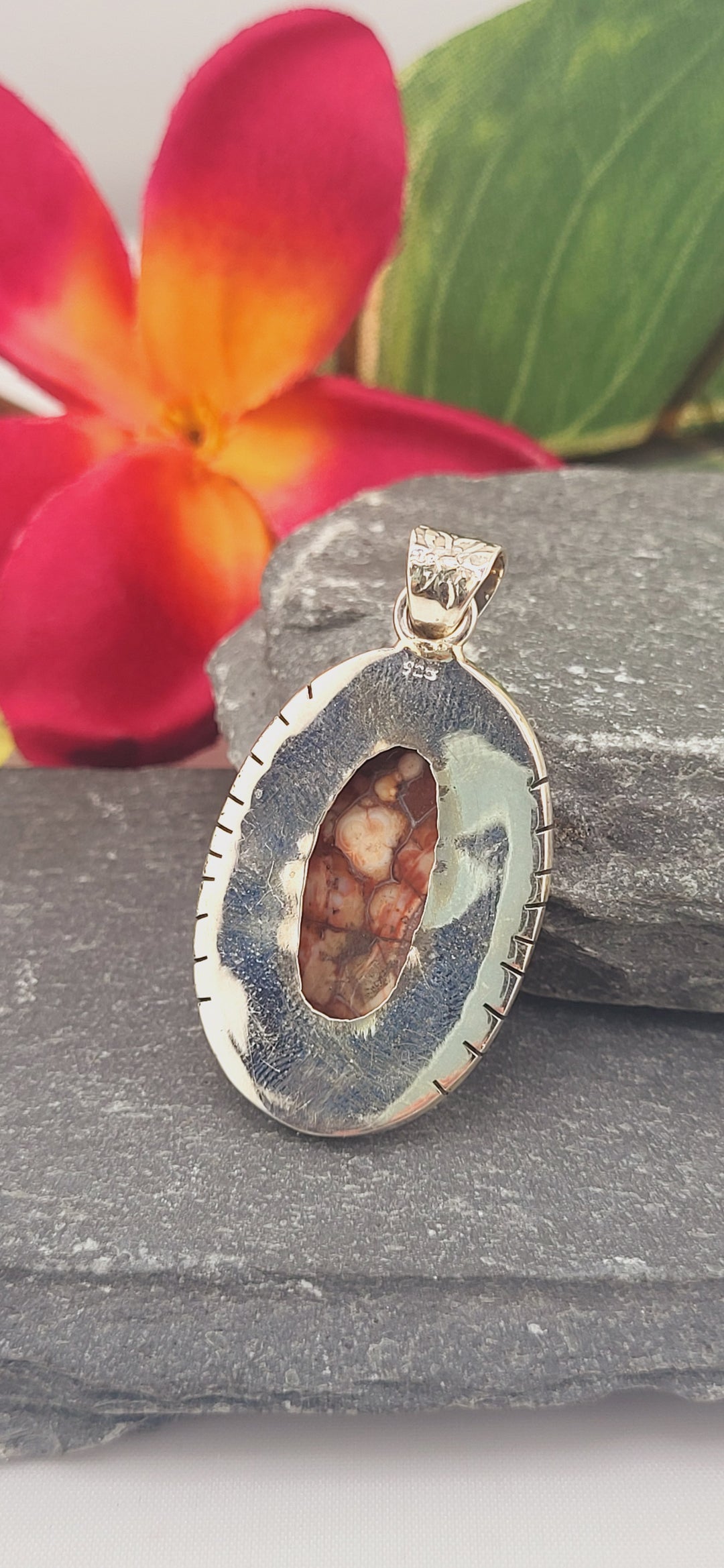 Birds eye jasper sterling silver 925 pendant