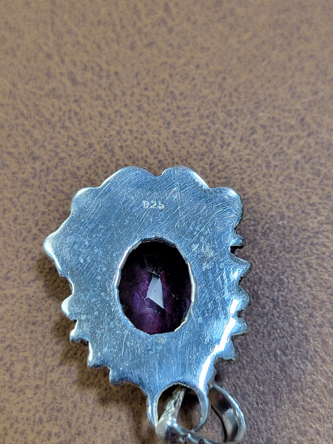 Natural Amethysts Pendant 925 Sterling Silver