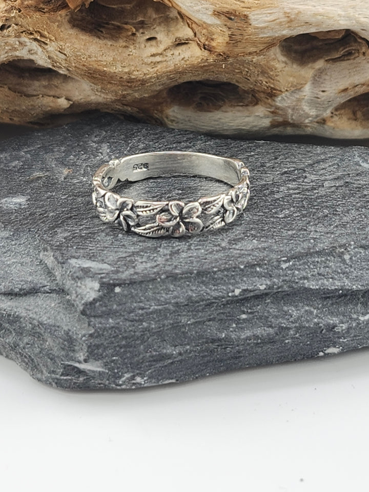 Sterling Floral Garden Ring